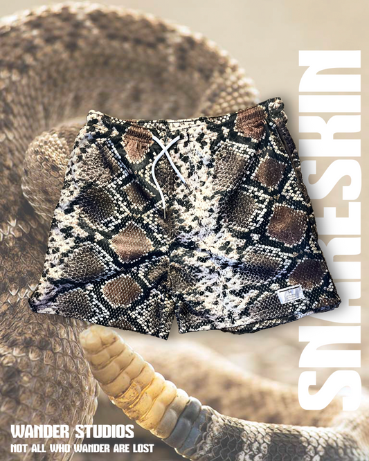 Snakeskin Shorts- rattle snake gold